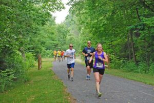 runners participating in the Jackson River Scenic Trail Marathon
